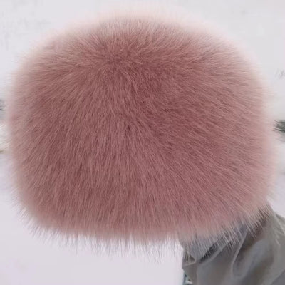 Women Luxury Plush Faux Fox Fur Hat Winter Keep Warm Thicken Cold Snowy Day Panama Cap All-Match Ear Protection Winter Hats Hot