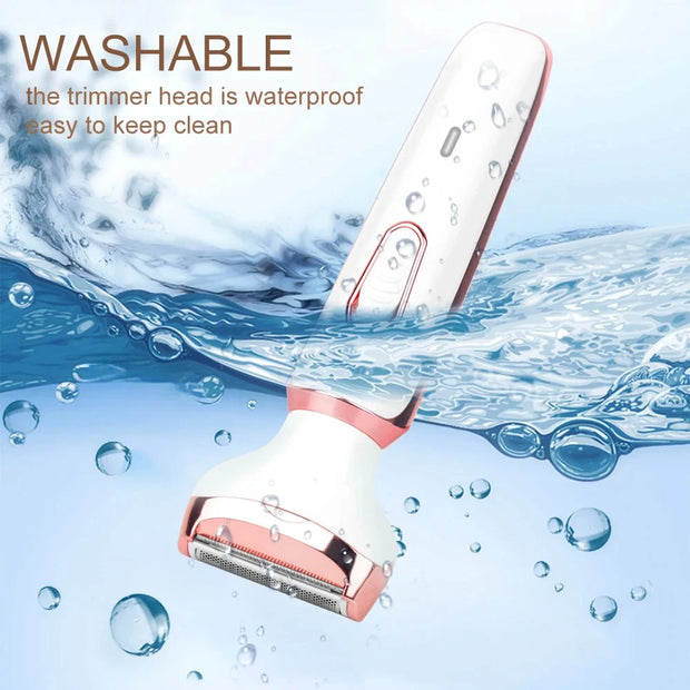 4 in 1 Painless Hair Removal Epilator Rechargeable Trimmer Women Body Razor Face Leg Armpit Bikini Pubic Shaver Hair Remover