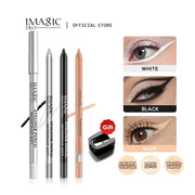 Eyeliner with Pencil Black\White\Nude Color Sharpener Long Lasting Liner Eye Waterproof Gel Eye Makeup