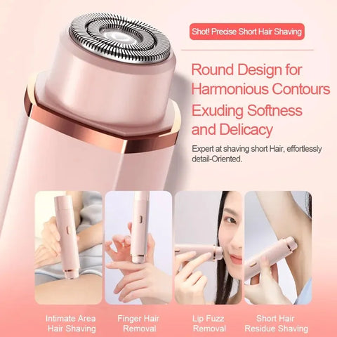 Hair Remover Women'S Double Head Shaver Private Pubic Hair Trimmer Electric Razor 2 in 1 Wet/Dry Electric Body Hair Waterproof F