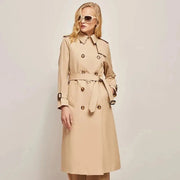 2024 Spring and Autumn Youthful Woman Clothes Women'S Trench Coat New in Outerwears Double Breasted Pockets Overcoat Female