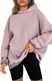 2024 Autumn Winter Women'S Thick Sweatshirt Female Oversize Casual Hooded Pullovers Women'S Tops Lady'S Solid Color Sport Shirt